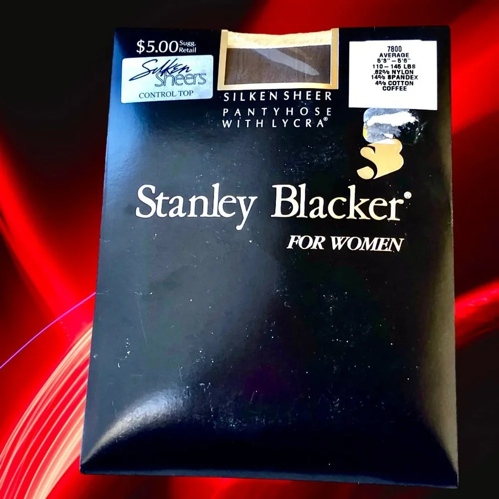 Stanley Blacker Vtg '92 Control Top Sheer Pantyhose COFFEE size Average New